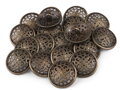 Knoflík kovový filigrán velikost 40