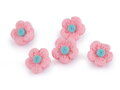 Knoflík 3D květ imitace háčkování velikost 28