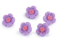 Knoflík 3D květ imitace háčkování velikost 28