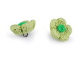 Knoflík 3D květ imitace háčkování velikost 28