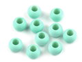 Plastové korálky matné s velkým průvlekem / plavkové 10x12 mm