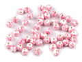 Porcelánové korálky s květy Ø6 mm
