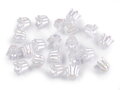 Plastové korálky s AB efektem zvoneček / sukýnka 10x12 mm