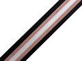 Hladký oboustranný popruh s lurexem šíře 40 mm