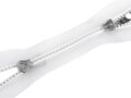 Zip kostěný 5 mm dělitelný 2 jezdce / dvoucestný 60 cm transparentní