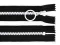 Kostěný zip barevný No 5 délka 25 cm s ozdobným jezdcem