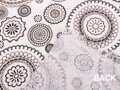 Bavlněná metráž / imitace lnu hrubší mandala