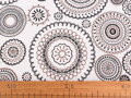 Bavlněná metráž / imitace lnu hrubší mandala