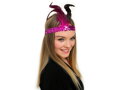 Karnevalová čelenka flitrová s peřím retro