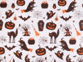Bavlněná látka / plátno Halloween