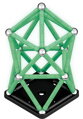 GEOMAG Glow 60 dílků ve tmě svítící Eko magnetická STAVEBNICE