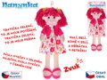 Panenka Nanynka baby textilní růžová 50cm mluví zpívá česky na baterie Zvuk PLYŠ