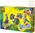 SES CREATIVE Sádroví dinosauři kreativní set k odlévání z gumové formy