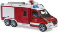 BRUDER 02680 Auto MB Sprinter hasičský vůz funkční model na baterie Světlo Zvuk