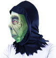 KARNEVAL Maska zelená textilní halloween *KARNEVALOVÝ DOPLNĚK*