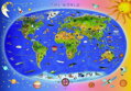 DINO Puzzle XL 300 dílků Mapa světa dětská 47x33cm skládačka v krabici