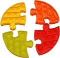 Hra Pop It puzzle antistresové 3 dílky skládačka Bubble Pops 3 druhy
