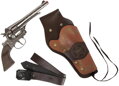 Kovbojský set revolver dětský kovový na kapsle 12 ran s pouzdrem a opaskem