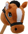 PLYŠ Zvířátko na tyči Hobby Horse kůň / jednorožec na baterie Zvuk 2 druhy