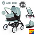 SMOBY Kočárek Maxi Cosi trojkombinace pro panenku miminko zelenošedý 3v1
