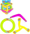 Sun Fun házecí venkovní set 2x bomerang + frisbee létající prstenec