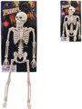 Kostlivec strašidelná dekorace Halloween kostra s poutkem na zavěšení