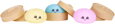 Knedlíček Kawai Squishy Dumpling mačkací antistresový knedlík v košíku