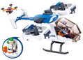 SLUBAN Police Helikoptéra a dron 161 dílků + 2 figurky STAVEBNICE
