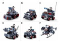 SLUBAN Space War Vozidlo s vodními děly 93 dílků + 1 figurka 6v1 STAVEBNICE