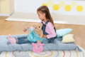 SMOBY Domeček baby dětský zahradní Pretty s kuchyní set s nádobím a doplňky