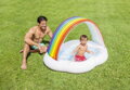 INTEX Baby bazének duhová stříška 142x119x84cm brouzdaliště obláček 57141