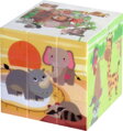 Hra kostka magická zvířátka ZOO obrázková skládací hlavolam plast