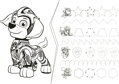 TREFL PUZZLE MAXI Oboustranné Tlapková patrola 60x10cm 24 dílků s omalovánkou 2v1