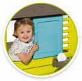 SMOBY Domeček baby dětský zahradní Pretty s kuchyní set s nádobím a doplňky