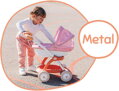 SMOBY Kočárek Baby Nurse hluboký pro panenku miminko kov
