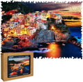 PUZZLER DŘEVO Manarola v Itálii 30x21cm dekorativní skládačka 250 dílků