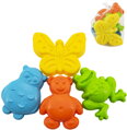 Bábovky na písek baby formičky zvířátka set 4ks mix barev plast