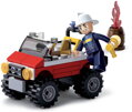 SLUBAN Fire Auto hasičské jeep 58 dílků + 1 figurka STAVEBNICE