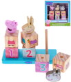 DŘEVO Kostky baby navlékací Peppa Pig 9 dílků *DŘEVĚNÉ HRAČKY*