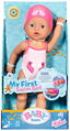 ZAPF BABY BORN Panenka holčička plaváček My First 30cm plave ve vodě