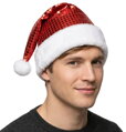 Čepice vánoční červená 43cm doplněk na vánoce Santa Claus