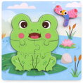 DŘEVO Puzzle vkládací na desce zvířátka 15x15cm 6 druhů