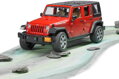 BRUDER Auto model Jeep Wrangler červený 1:16 plast 02525 (2525)