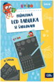 ALBI Kvído průhledná LCD kreslicí tabulka set se šablonami 10ks na baterie
