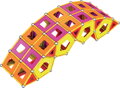 GEOMAG Classic Panels oranžová 388 dílků Eko magnetická STAVEBNICE