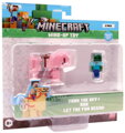MINECRAFT Zvířátko natahovací set s postavičkou na klíček 4 druhy
