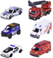 MAJORETTE Auto kovové záchranné složky SOS volný chod 6 druhů