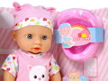 Panenka miminko 30cm set s doplňky pije čůrá na baterie Zvuk 2 barvy
