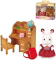 Sylvanian Families nábytek Chocolate králíků sestra + psací stůl s doplňky