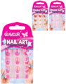 Glamour nalepovací dětské umělé nehty set 12ks 3 druhy